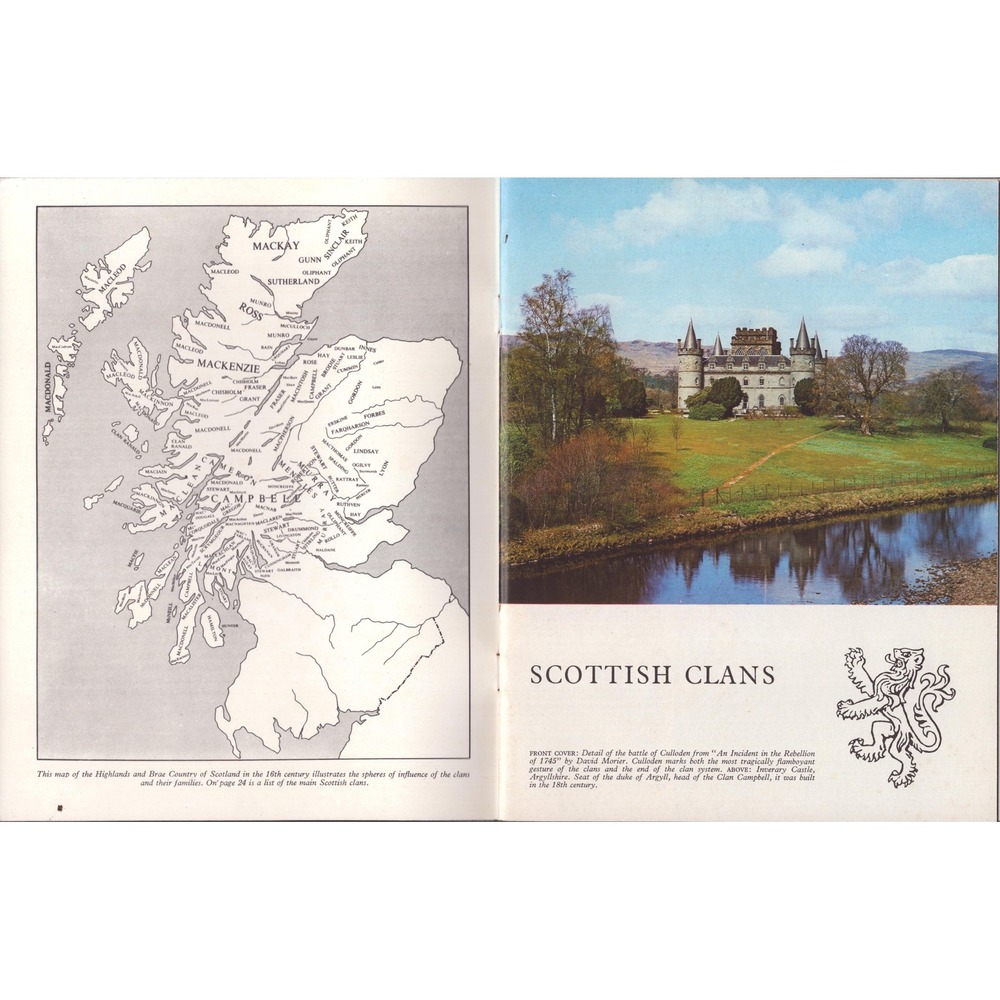 Scottish Clans Illustrated History Booklet Battle of Culloden Map Heritage - Picture 3 of 3